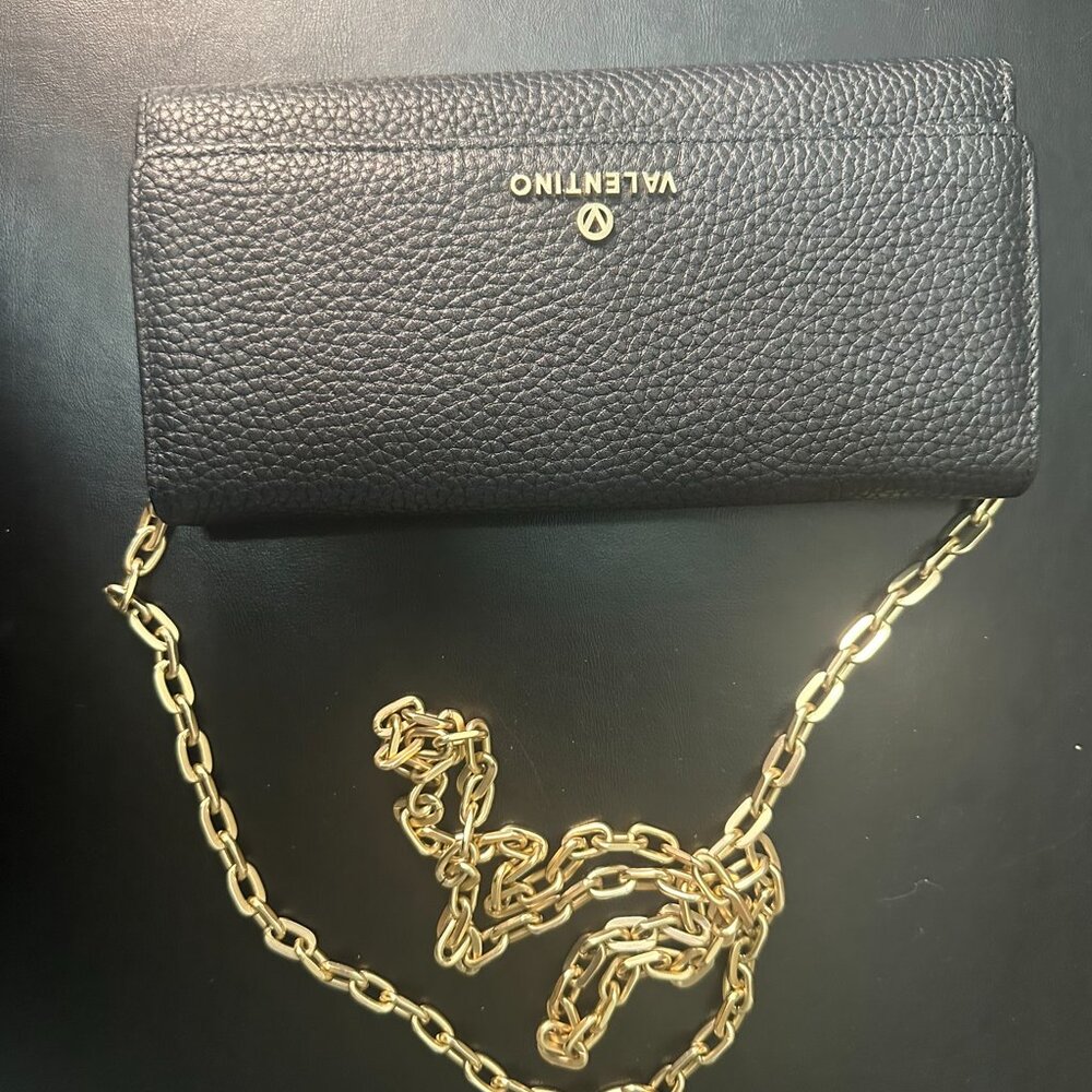 Valentino by Mario Valentino Black Leather Crossbody Bag - Picture 8 of 11